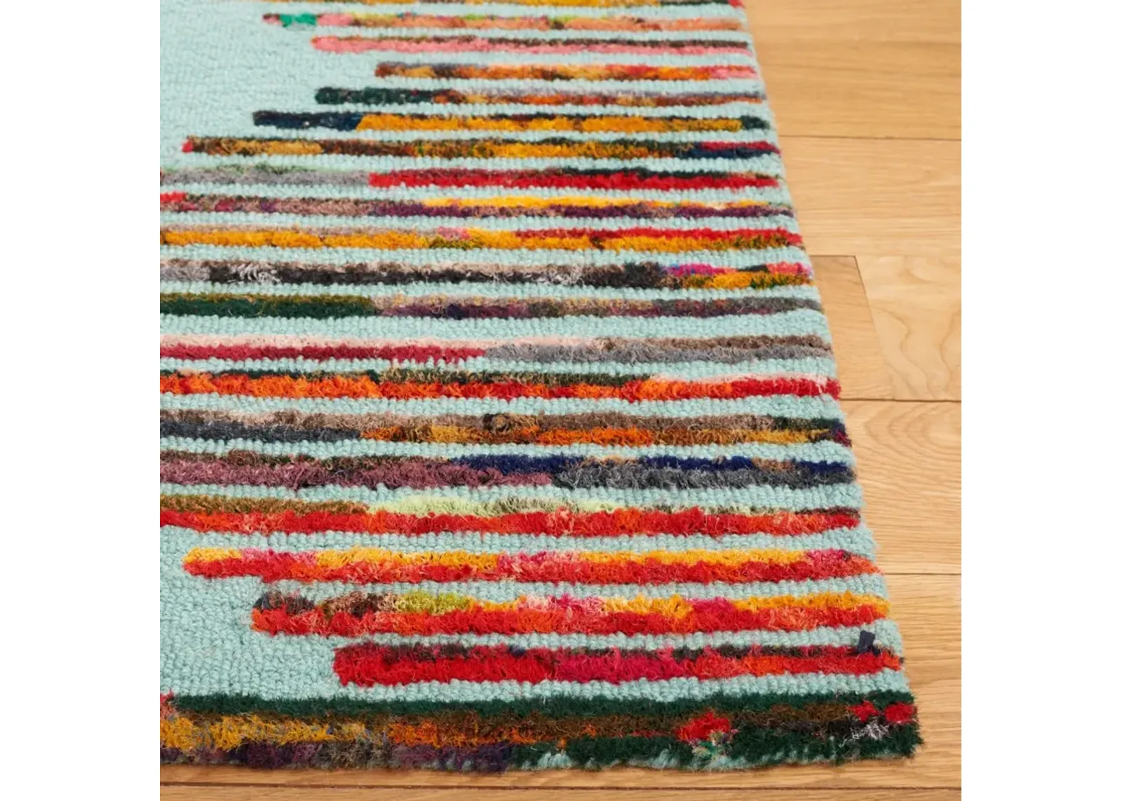 NANTUCKET 605 TEAL  4' x 4' Square Square Rug