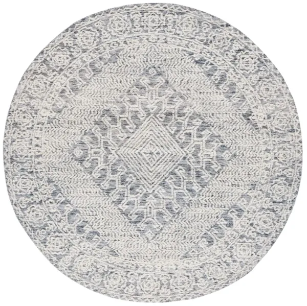 TEXTURAL Hand Tufted 6' x 6' Round area rug