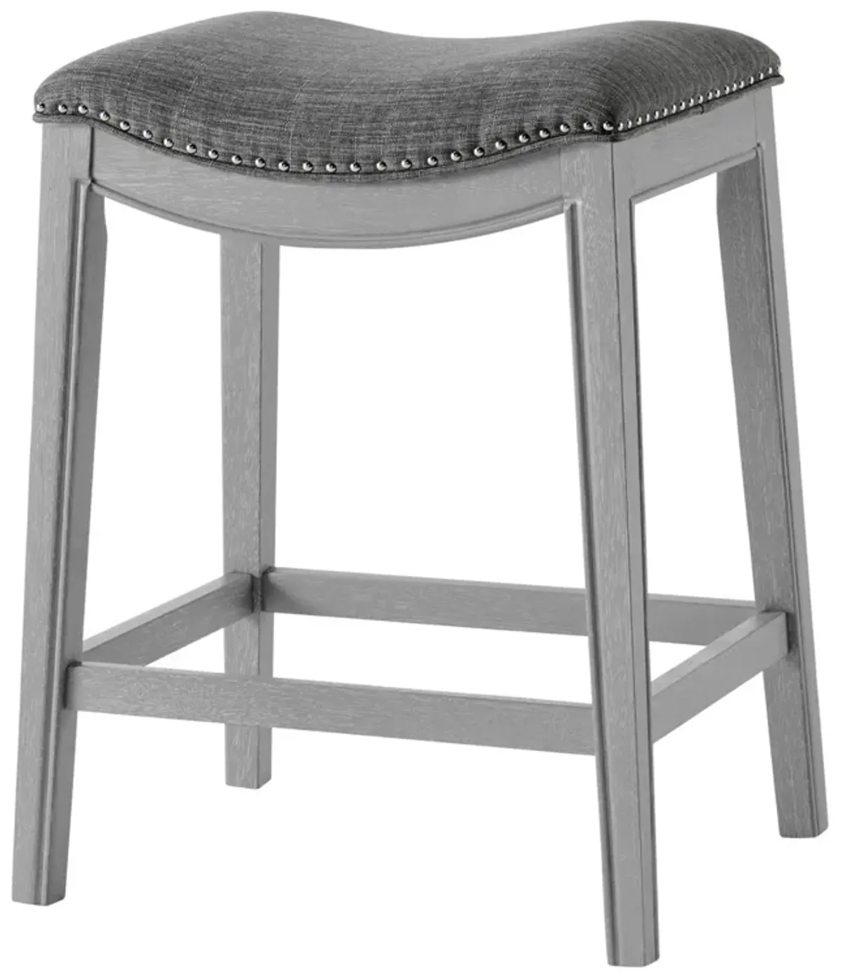 grover kd fabric counter stool ash gray frame, lyon dark gray(assembly required)