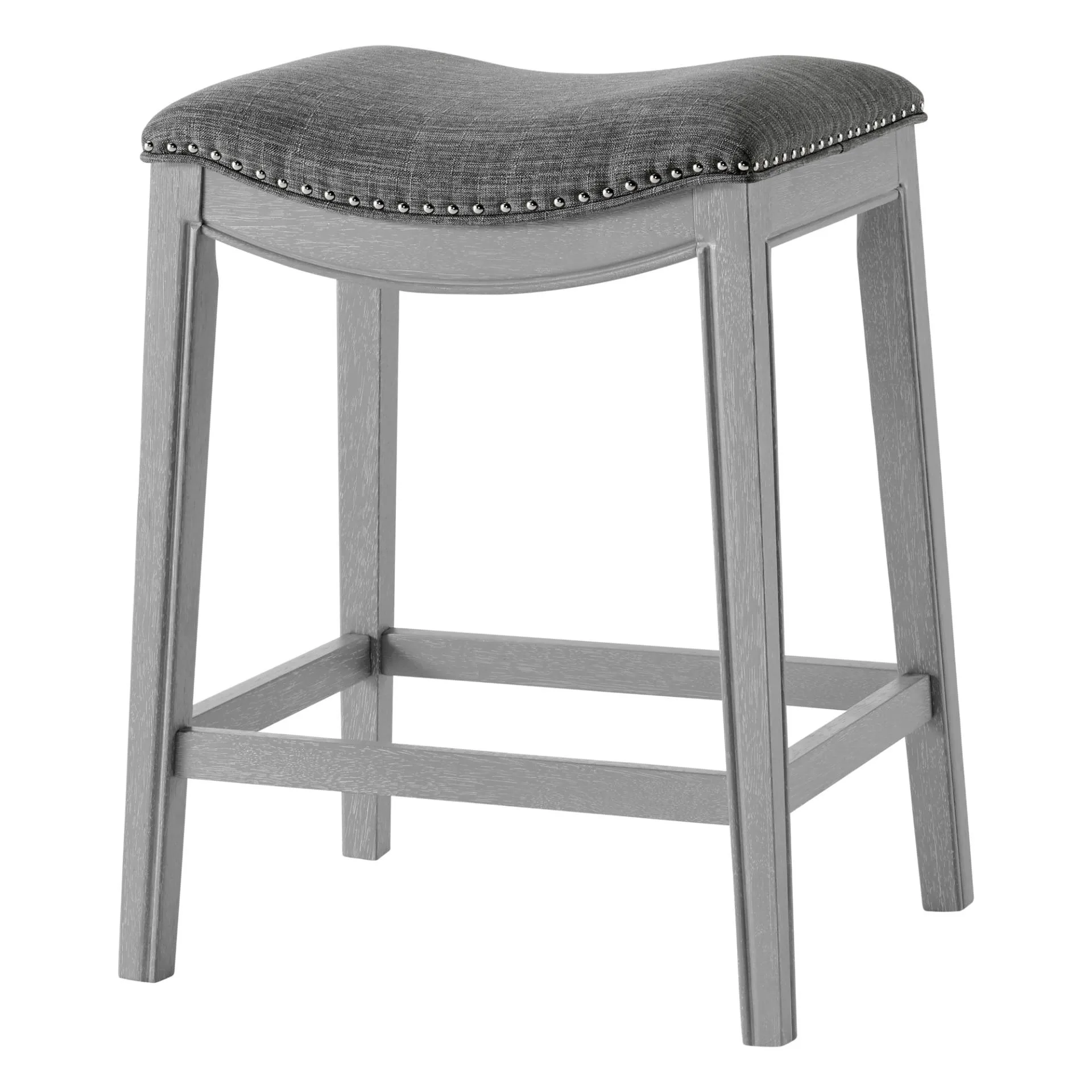 grover kd fabric counter stool ash gray frame, lyon dark gray(assembly required)