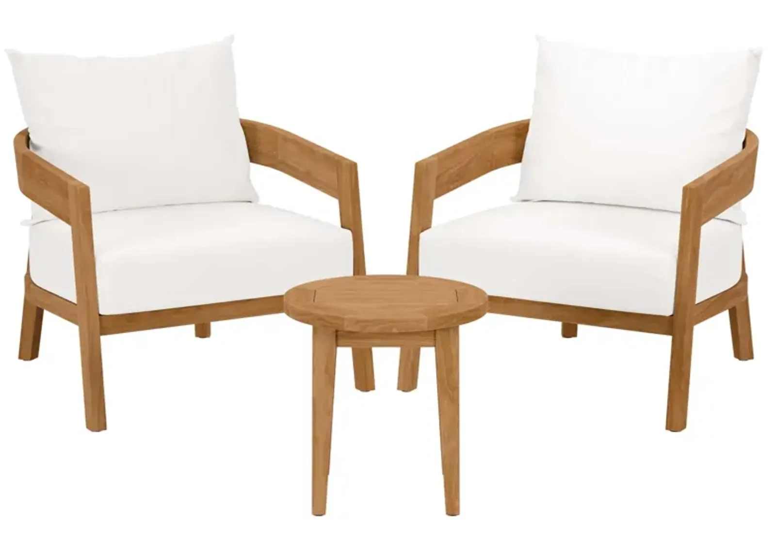 Brisbane 3-Piece Teak Wood Outdoor Patio Set