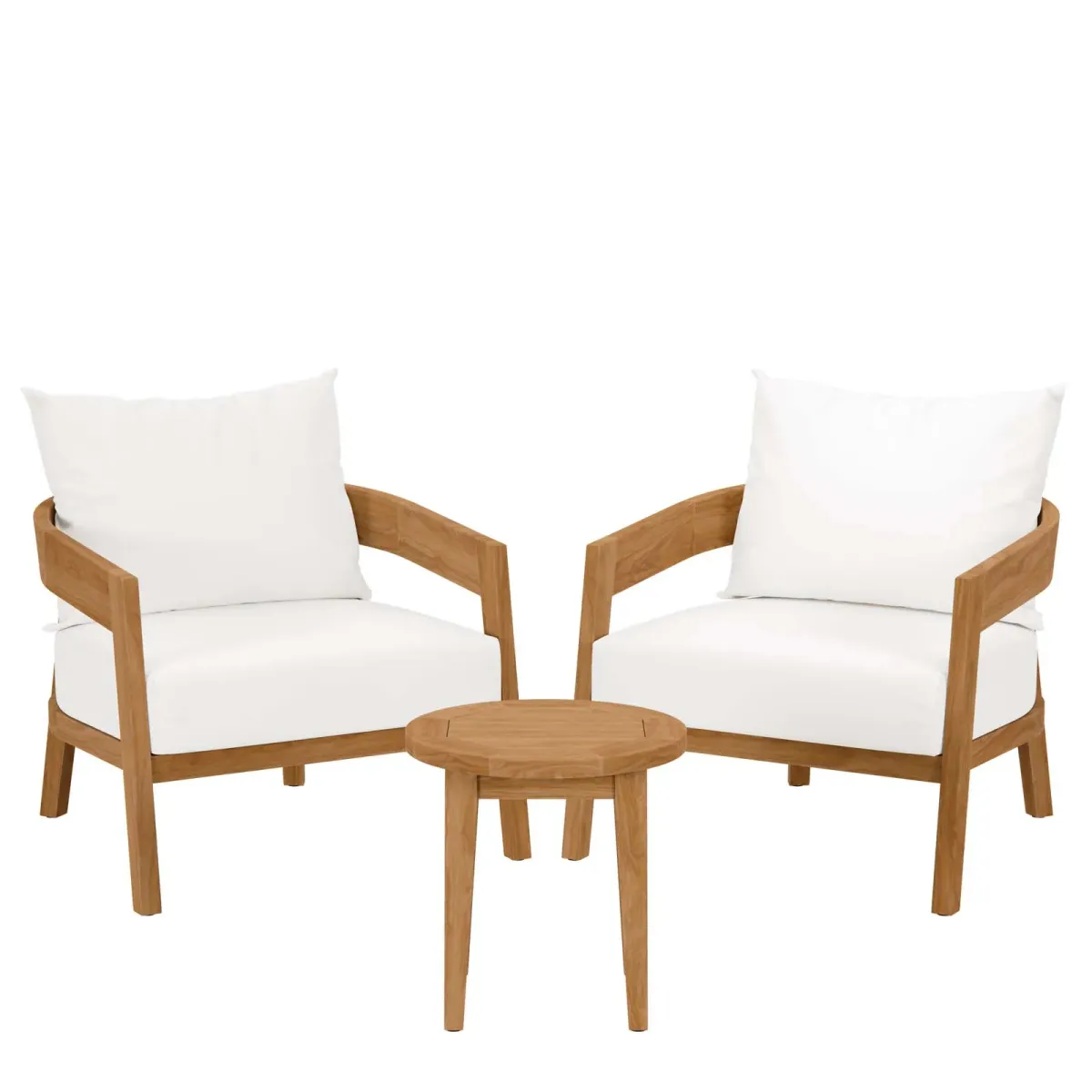 Brisbane 3-Piece Teak Wood Outdoor Patio Set