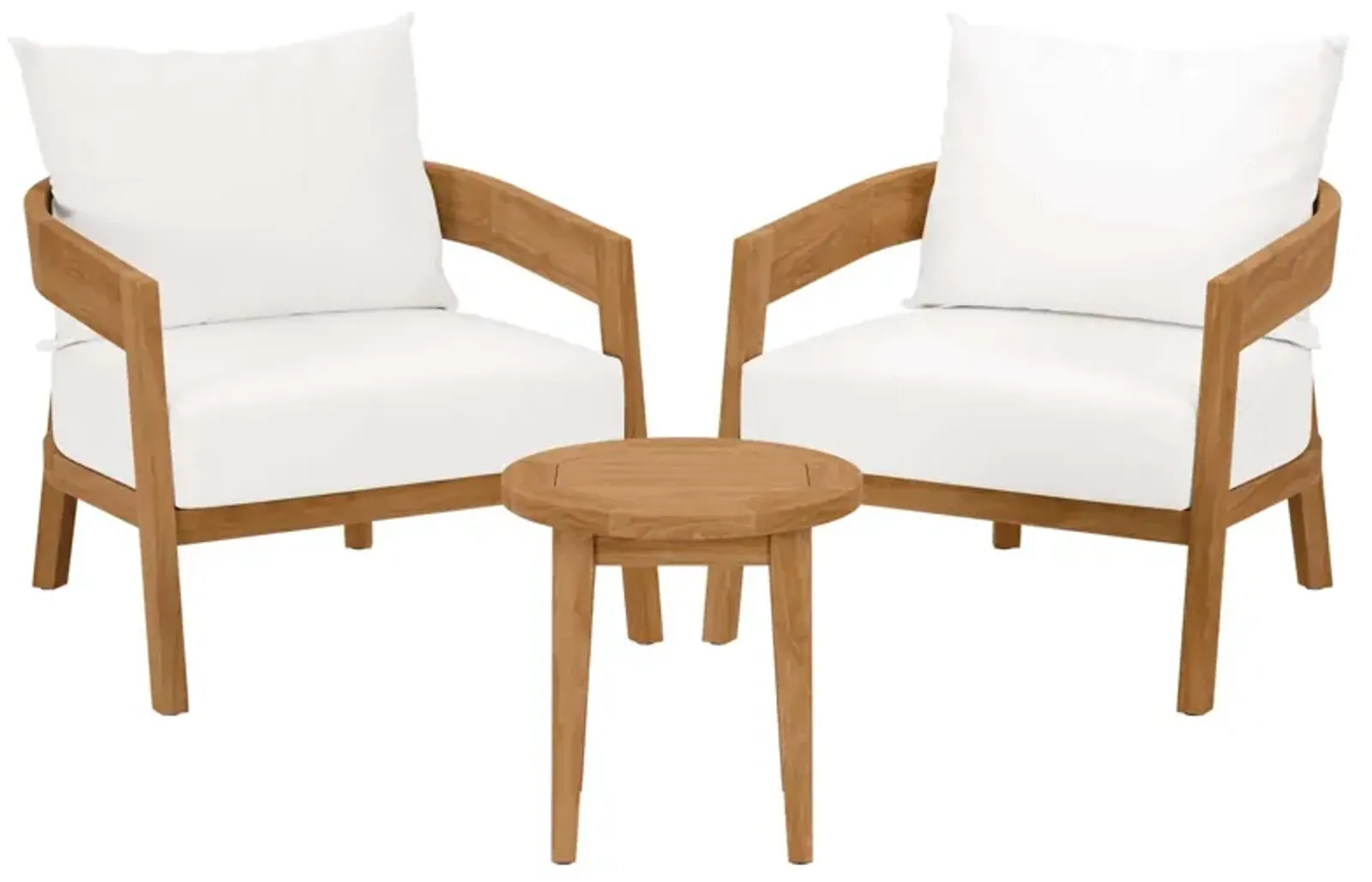 Brisbane 3-Piece Teak Wood Outdoor Patio Set