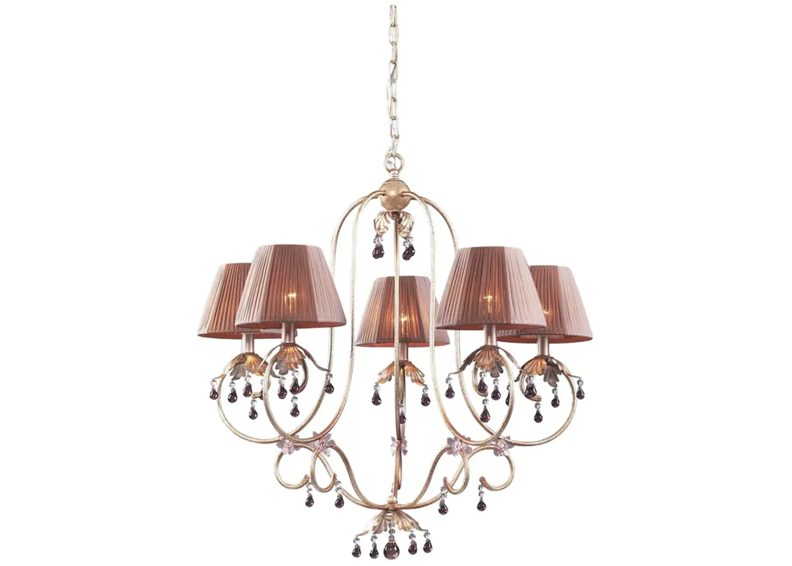 Olivissa 5-Light Chandelier in Bronzed Silver