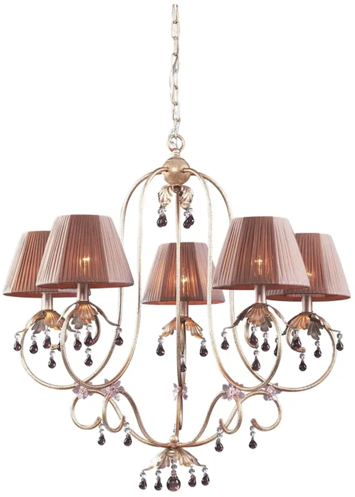 Olivissa 5-Light Chandelier in Bronzed Silver