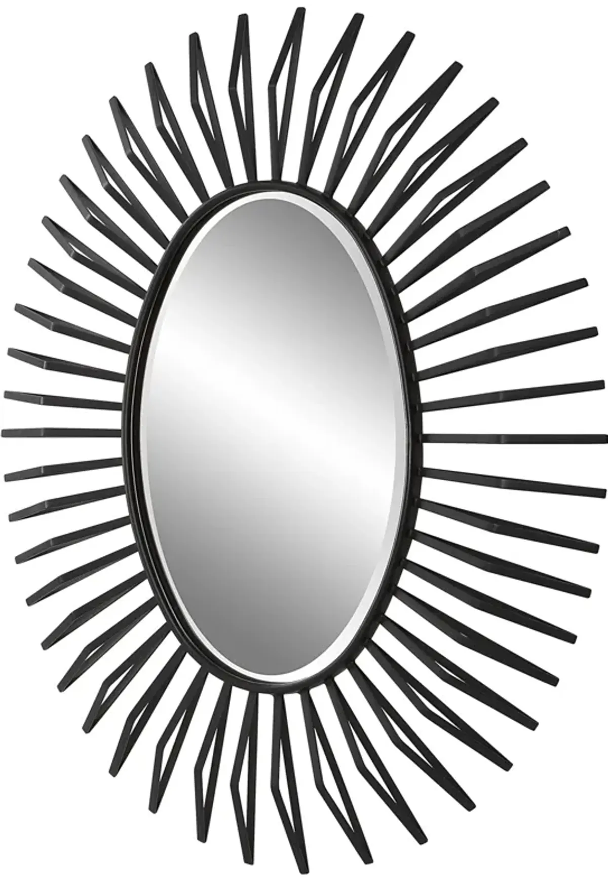 Starstruck Black Oval Mirror