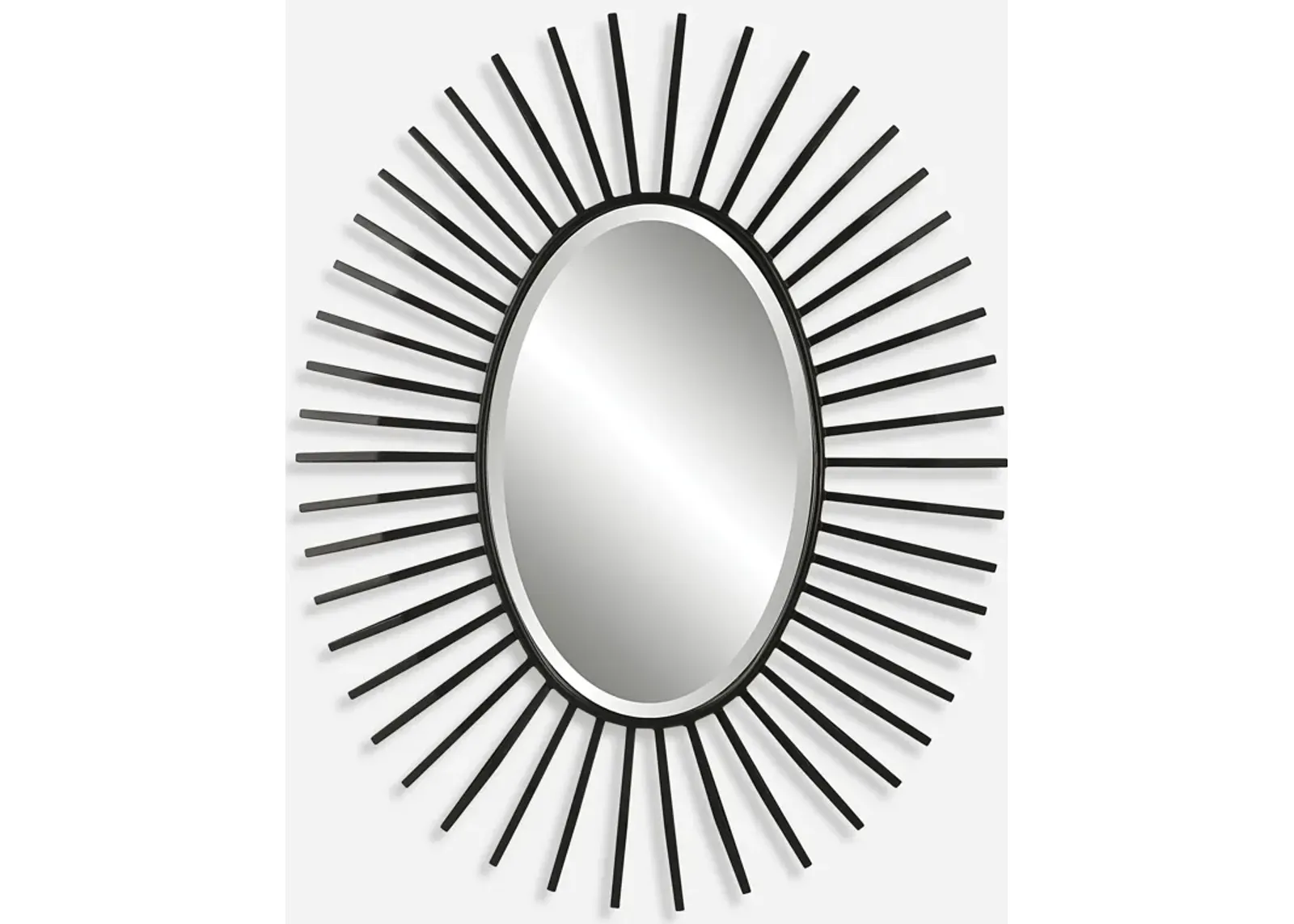 Starstruck Black Oval Mirror