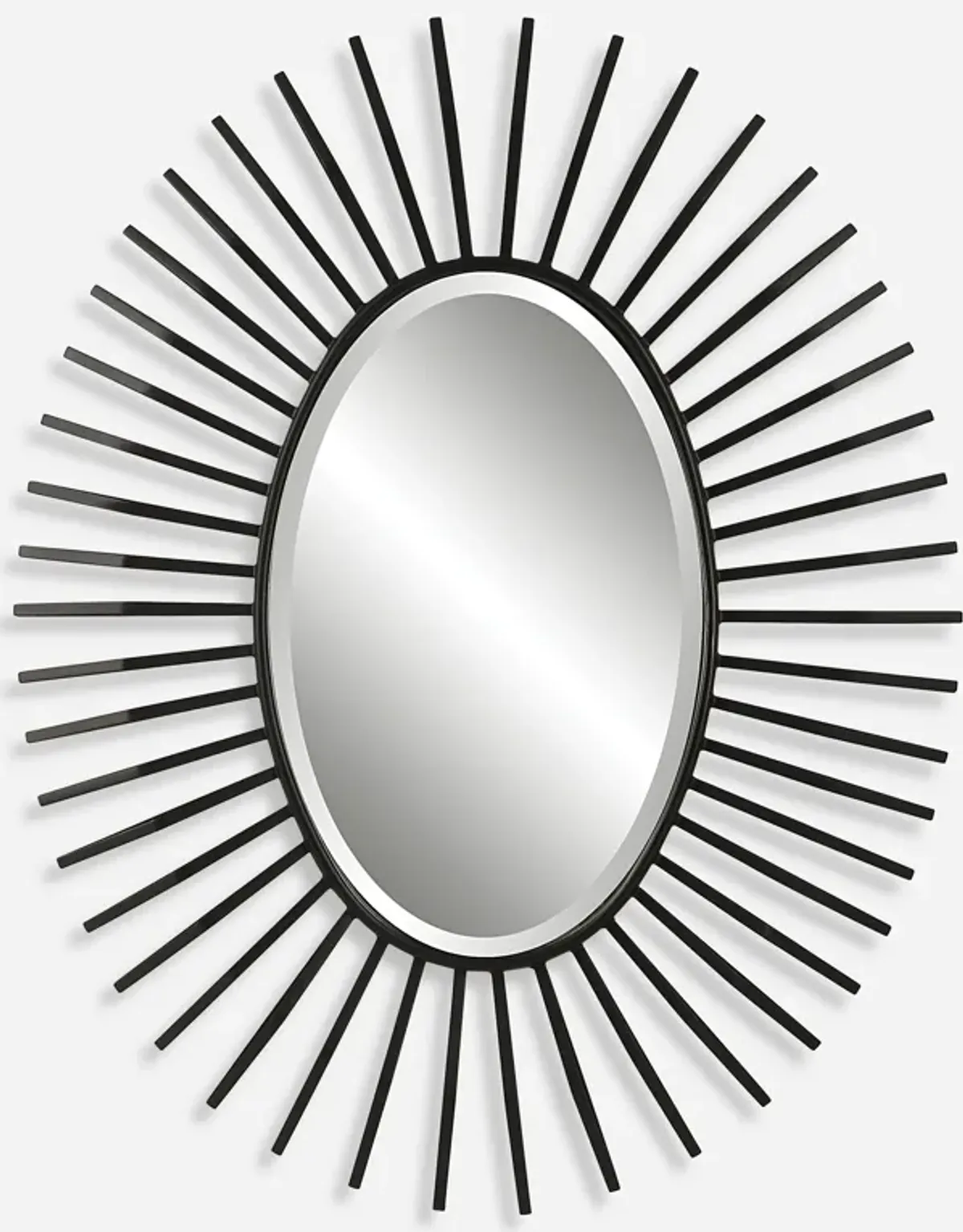 Starstruck Black Oval Mirror