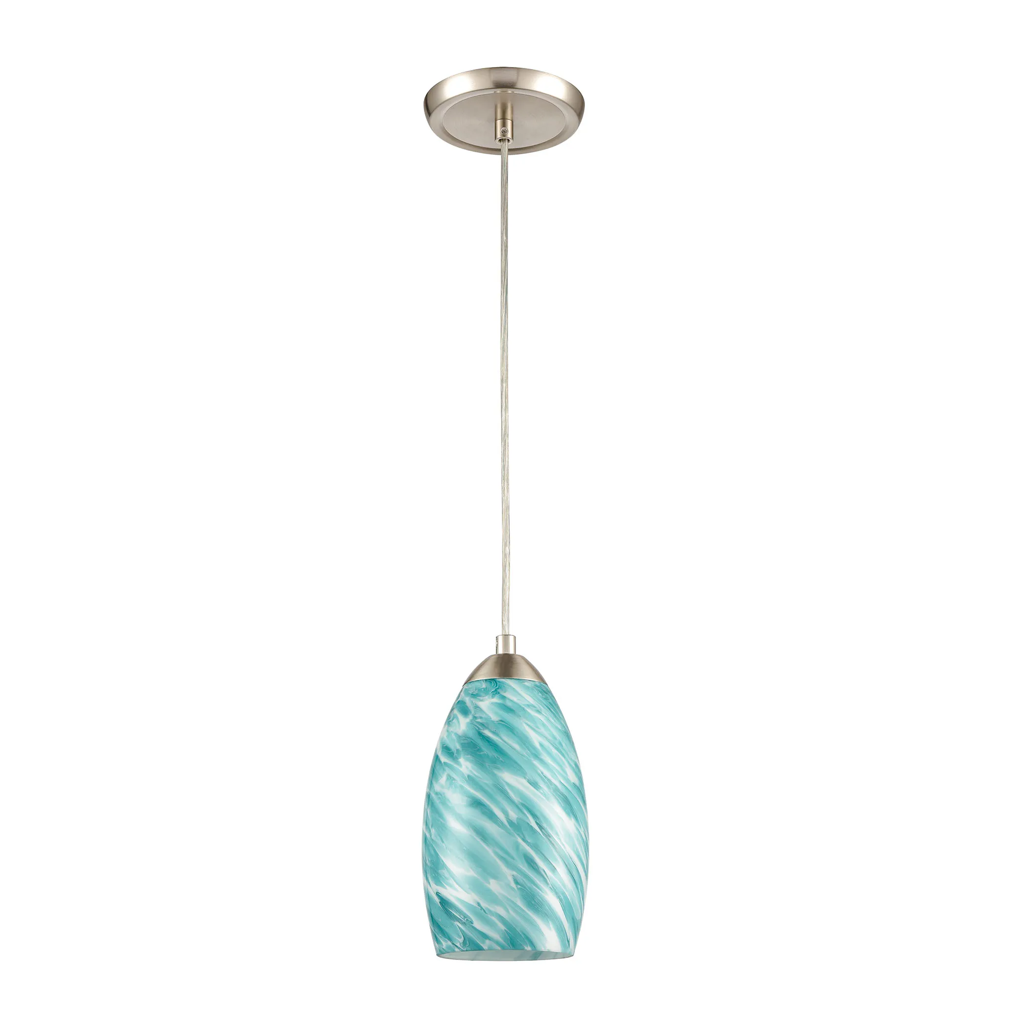 Evening Sky 5" Wide 1-Light Mini Pendant - Satin Nickel