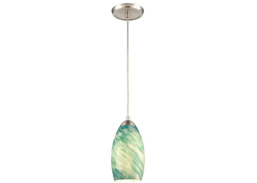 Evening Sky 5" Wide 1-Light Mini Pendant - Satin Nickel