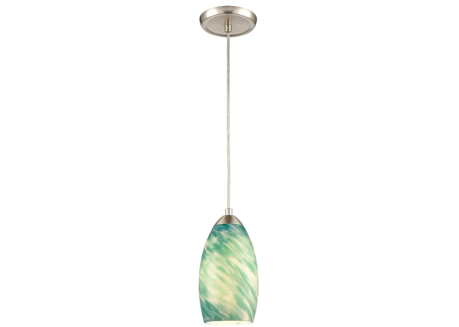 Evening Sky 5" Wide 1-Light Mini Pendant - Satin Nickel