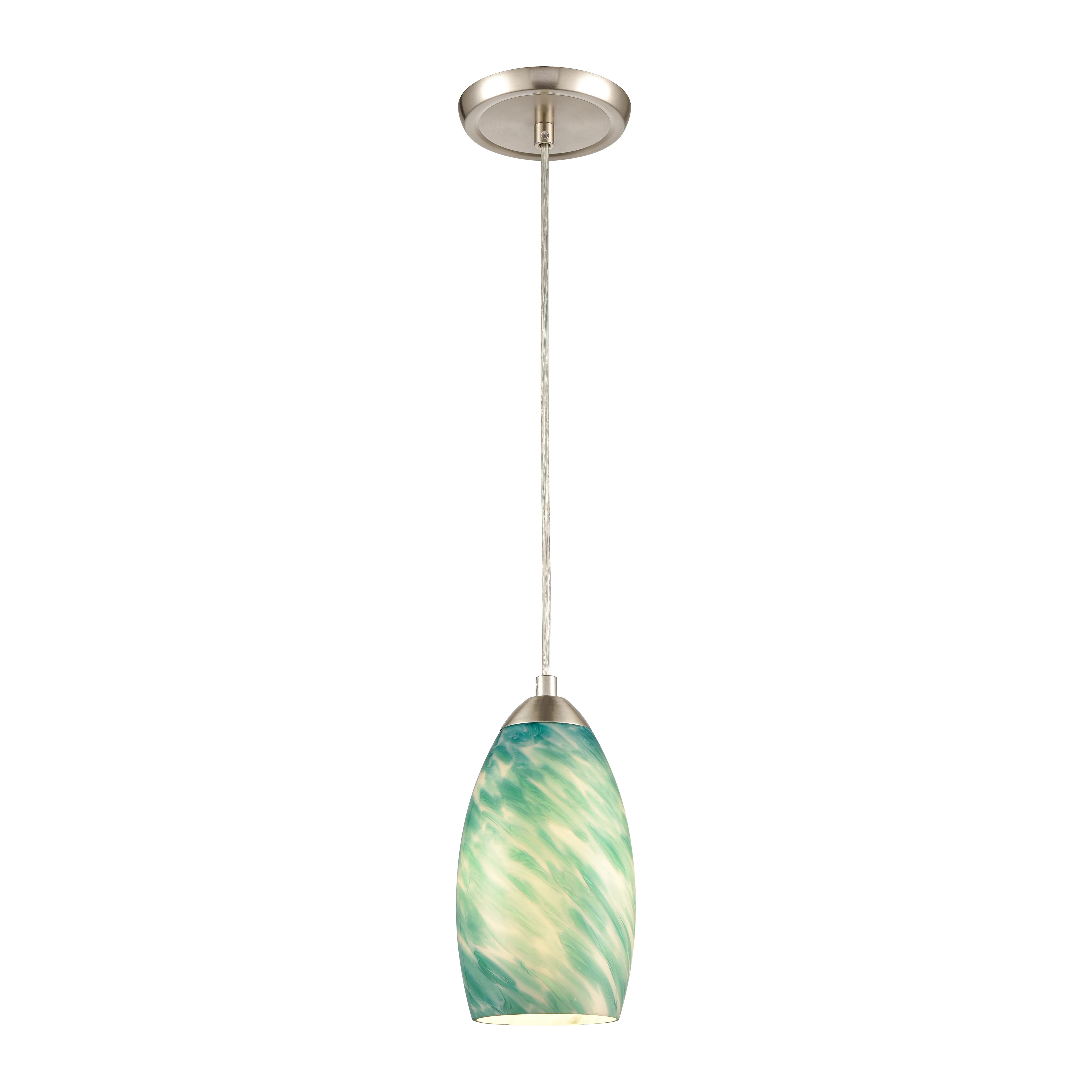 Evening Sky 5" Wide 1-Light Mini Pendant - Satin Nickel