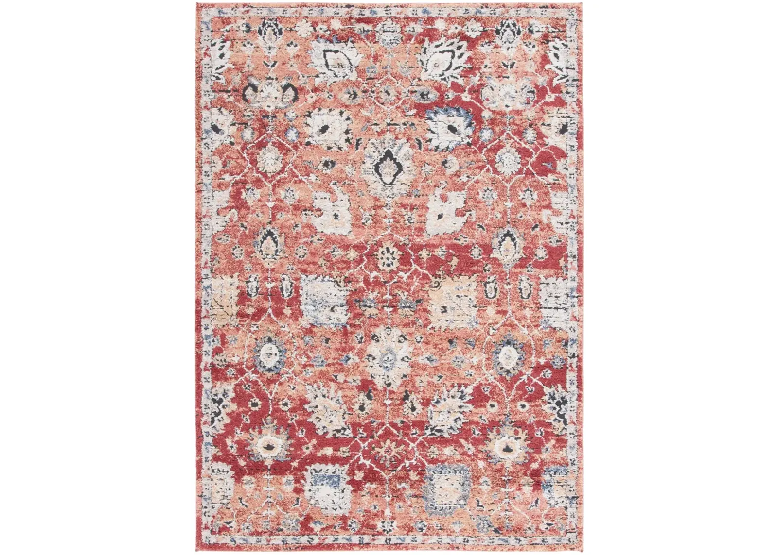 LUNA 107 RED  9' x 12' Large Rectangle Rug