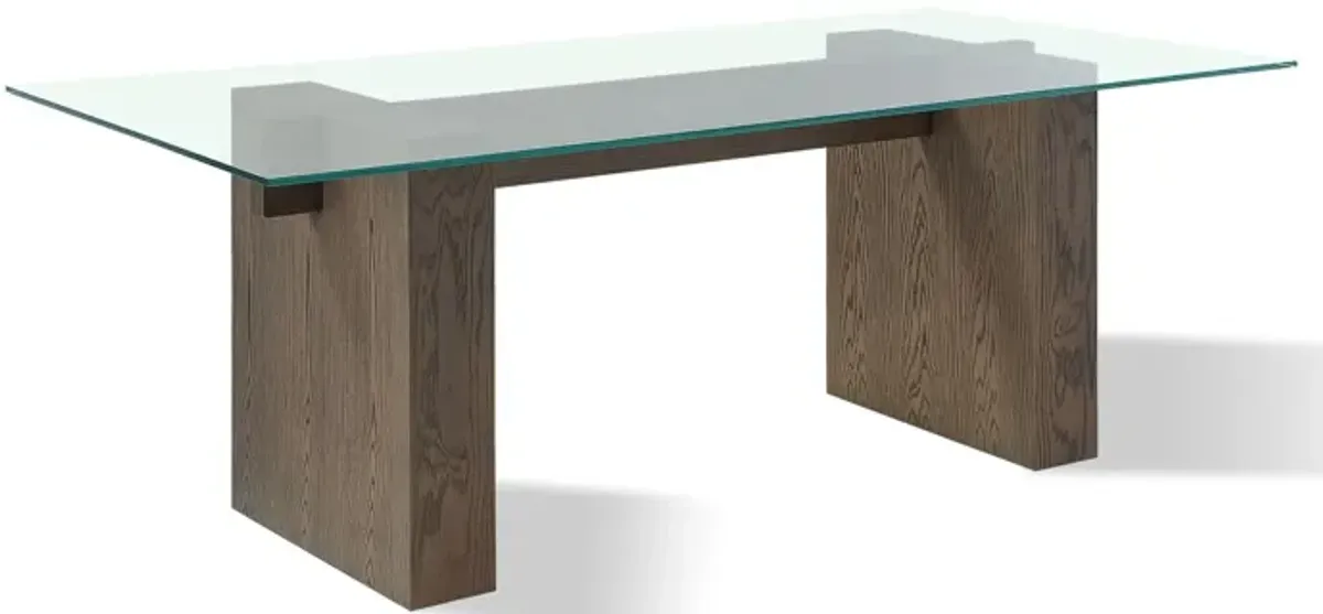 Oakland Glass Table in Brunette