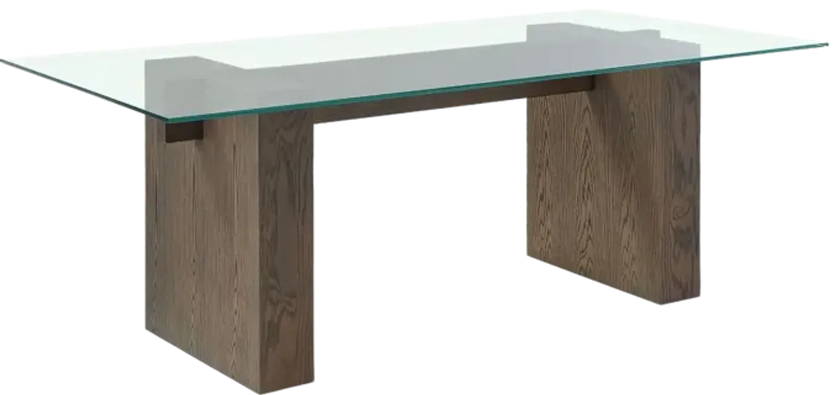 Oakland Glass Table In Brunette