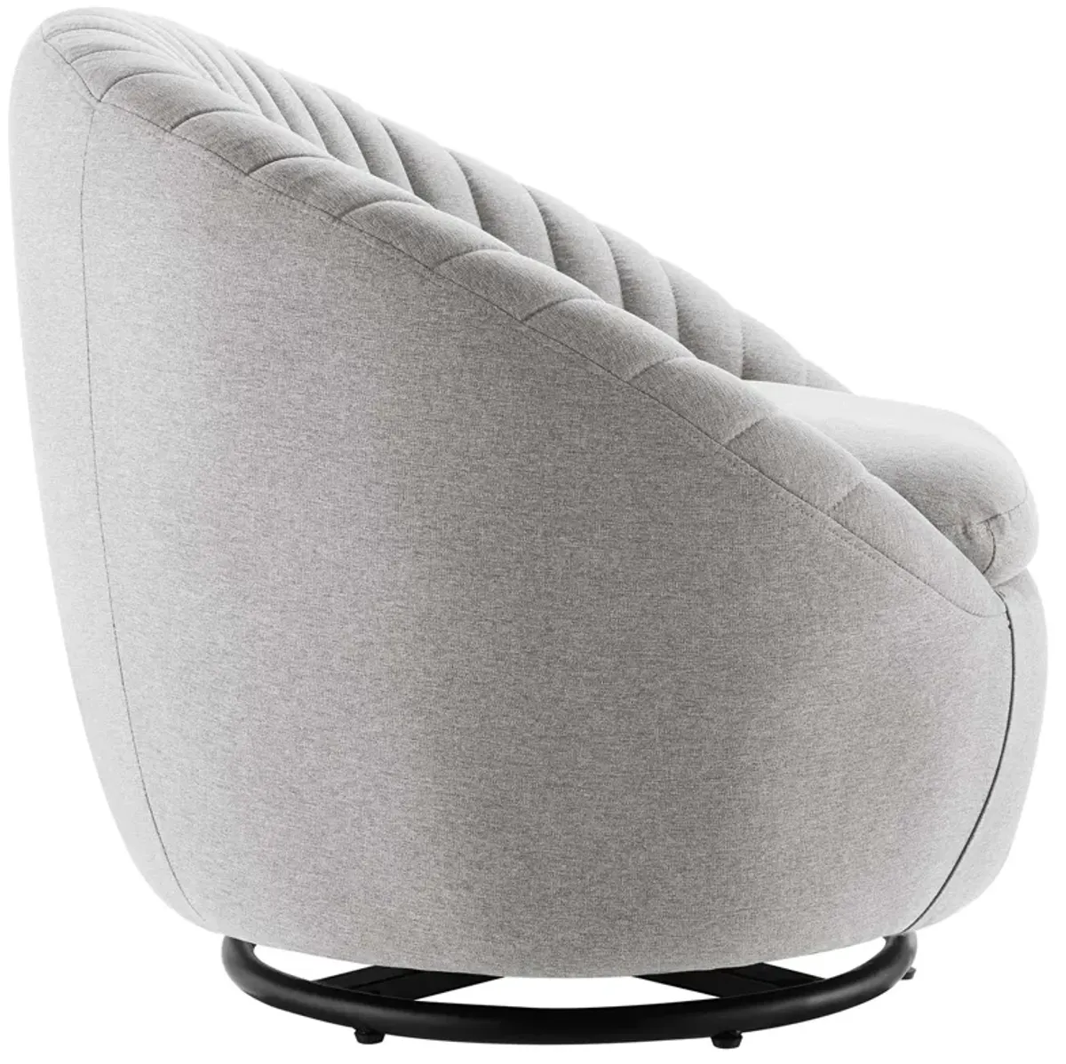 Whirr Tufted Fabric Fabric Swivel Chair