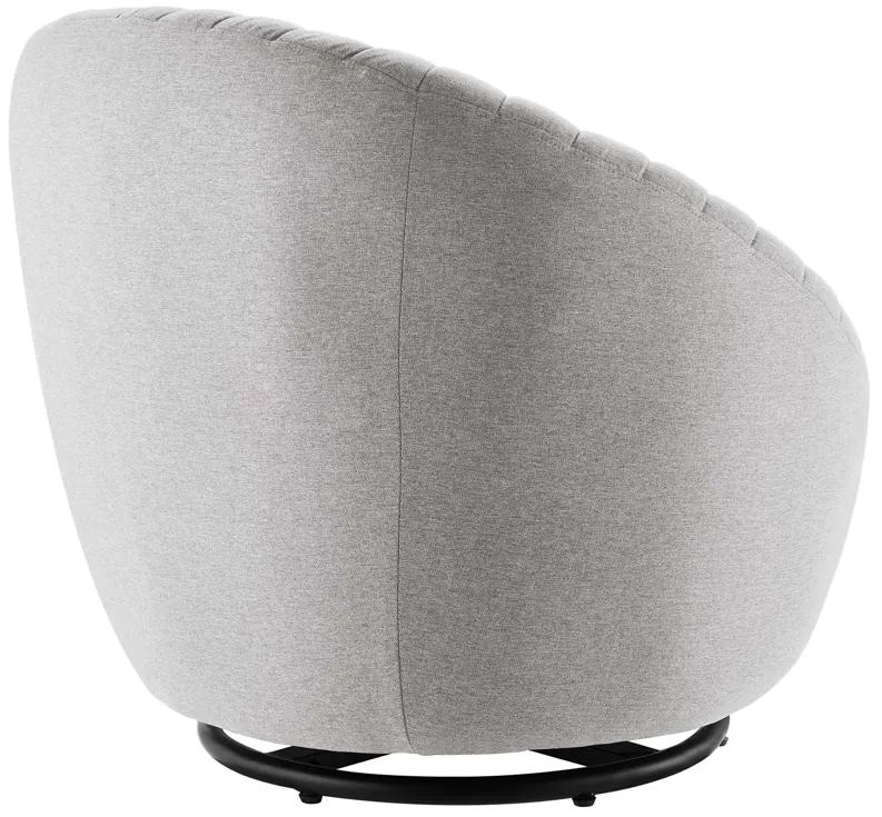 Whirr Tufted Fabric Fabric Swivel Chair