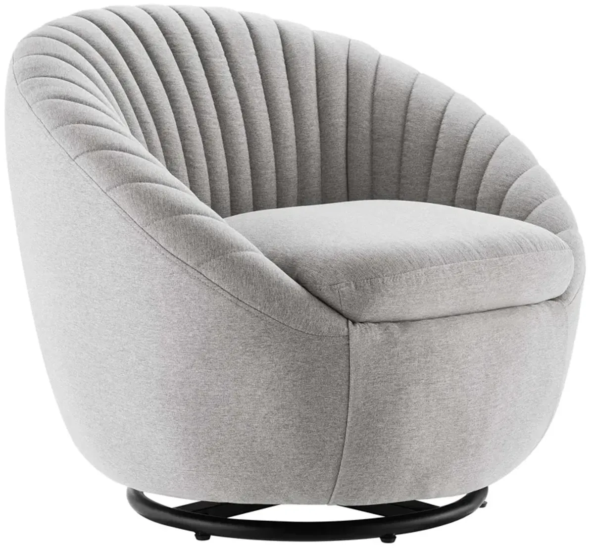 Whirr Tufted Fabric Fabric Swivel Chair