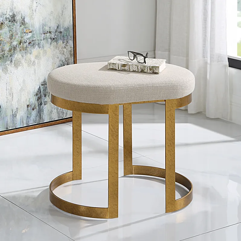 Infinity Gold Accent Stool