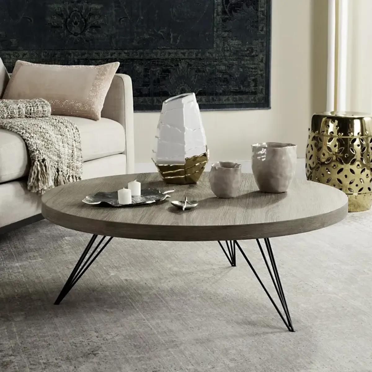 Mansel Mid-Century Modern Coffee Table