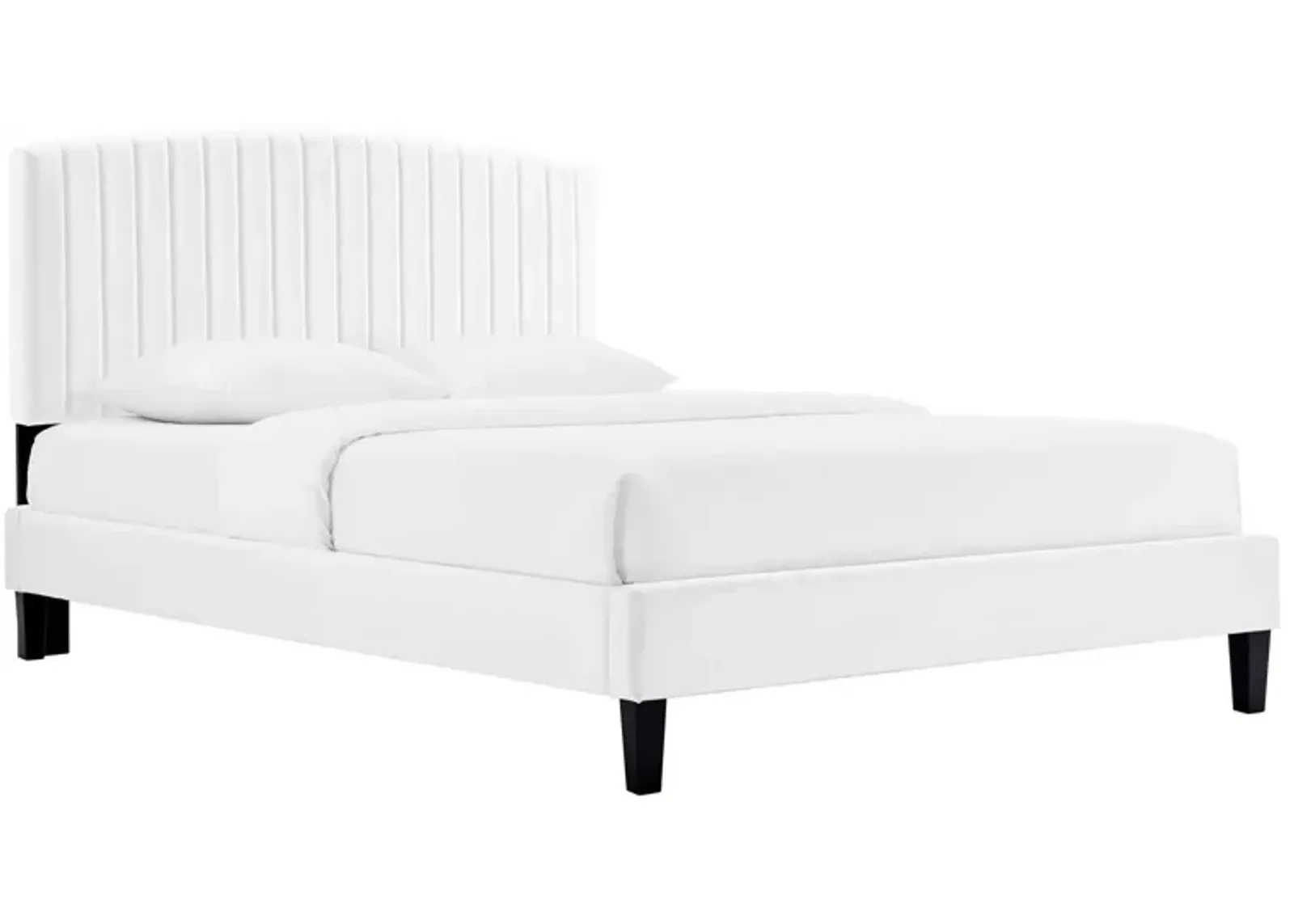 Alessi Performance Velvet King Platform Bed