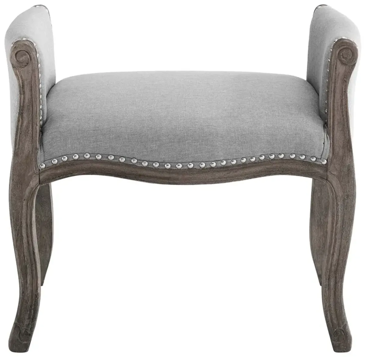 Avail Vintage French Upholstered Fabric Bench