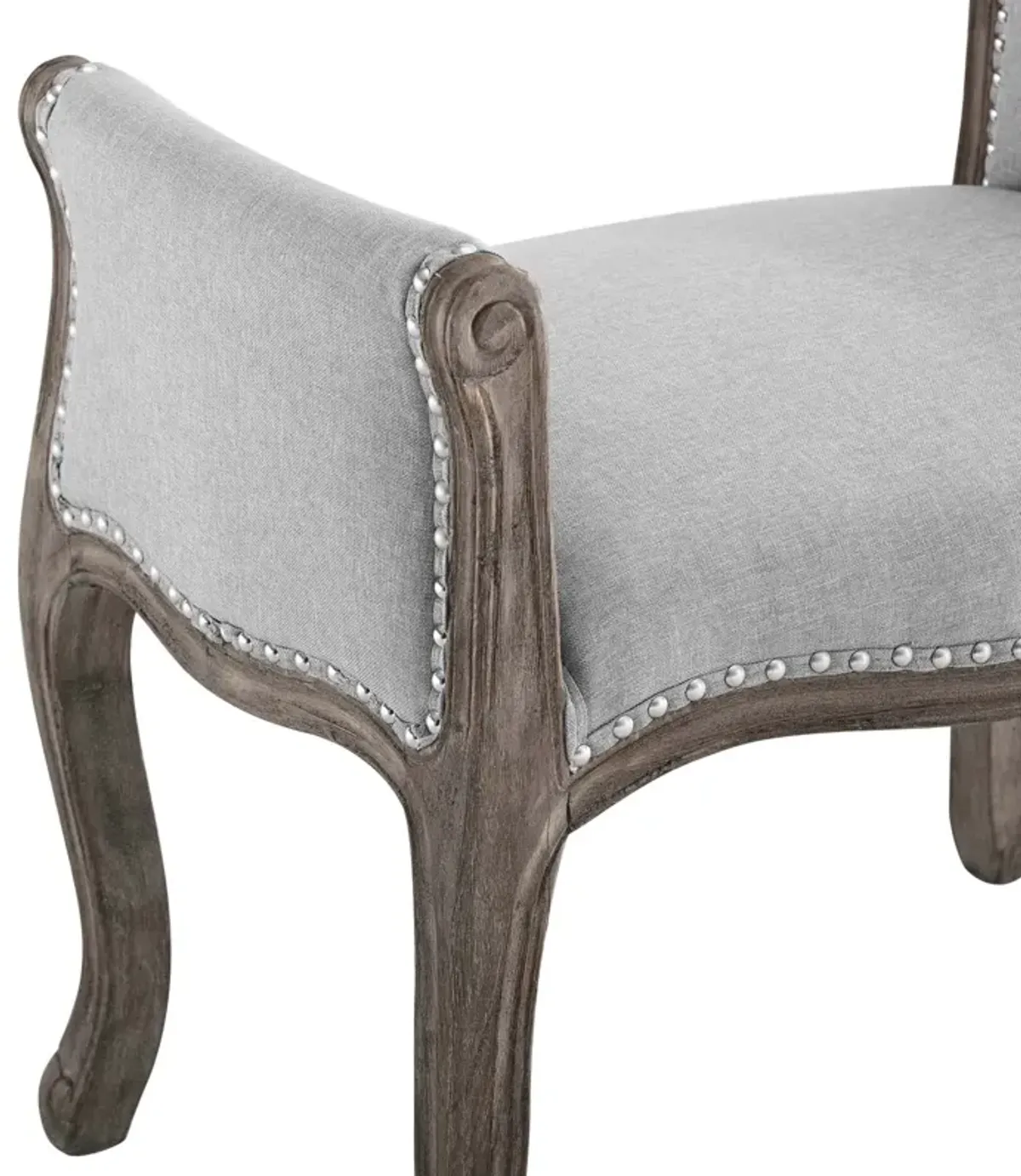 Avail Vintage French Upholstered Fabric Bench