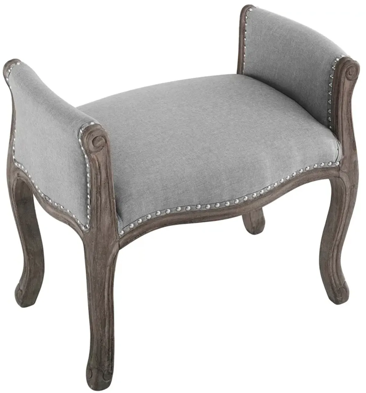 Avail Vintage French Upholstered Fabric Bench