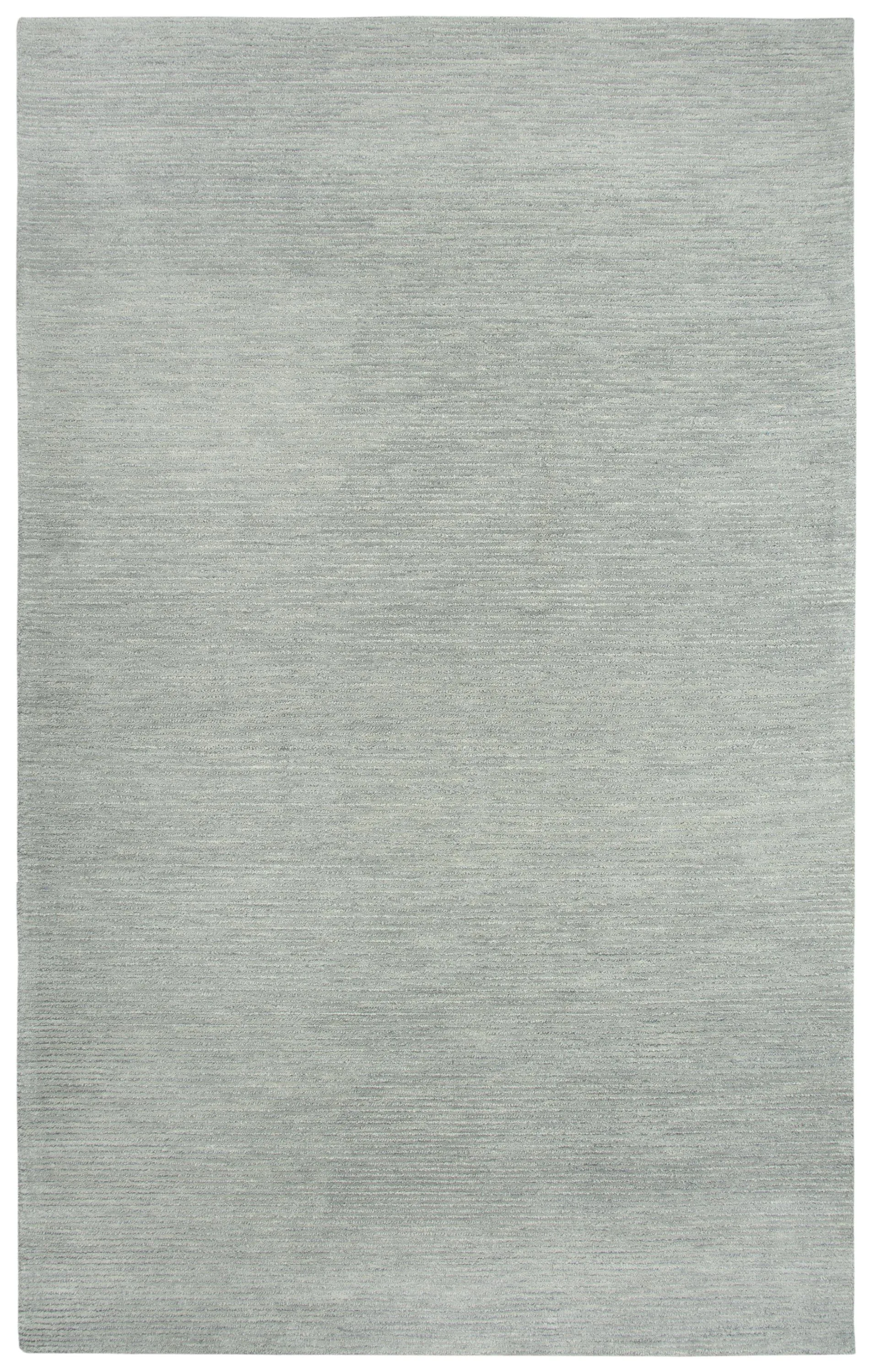 Fifth Avenue Gray Solid Wool 5' x 8' Rectangle Rug