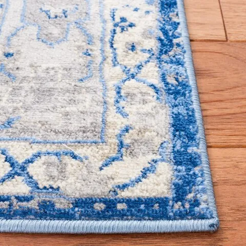 Brentwood 852 Blue / Grey 3' X 5' Small Rectangle Powerloomed Rug