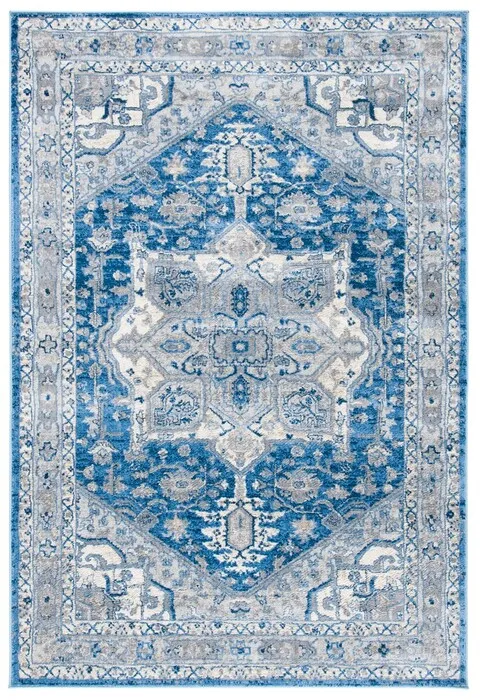 Brentwood 852 Blue / Grey 3' X 5' Small Rectangle Powerloomed Rug