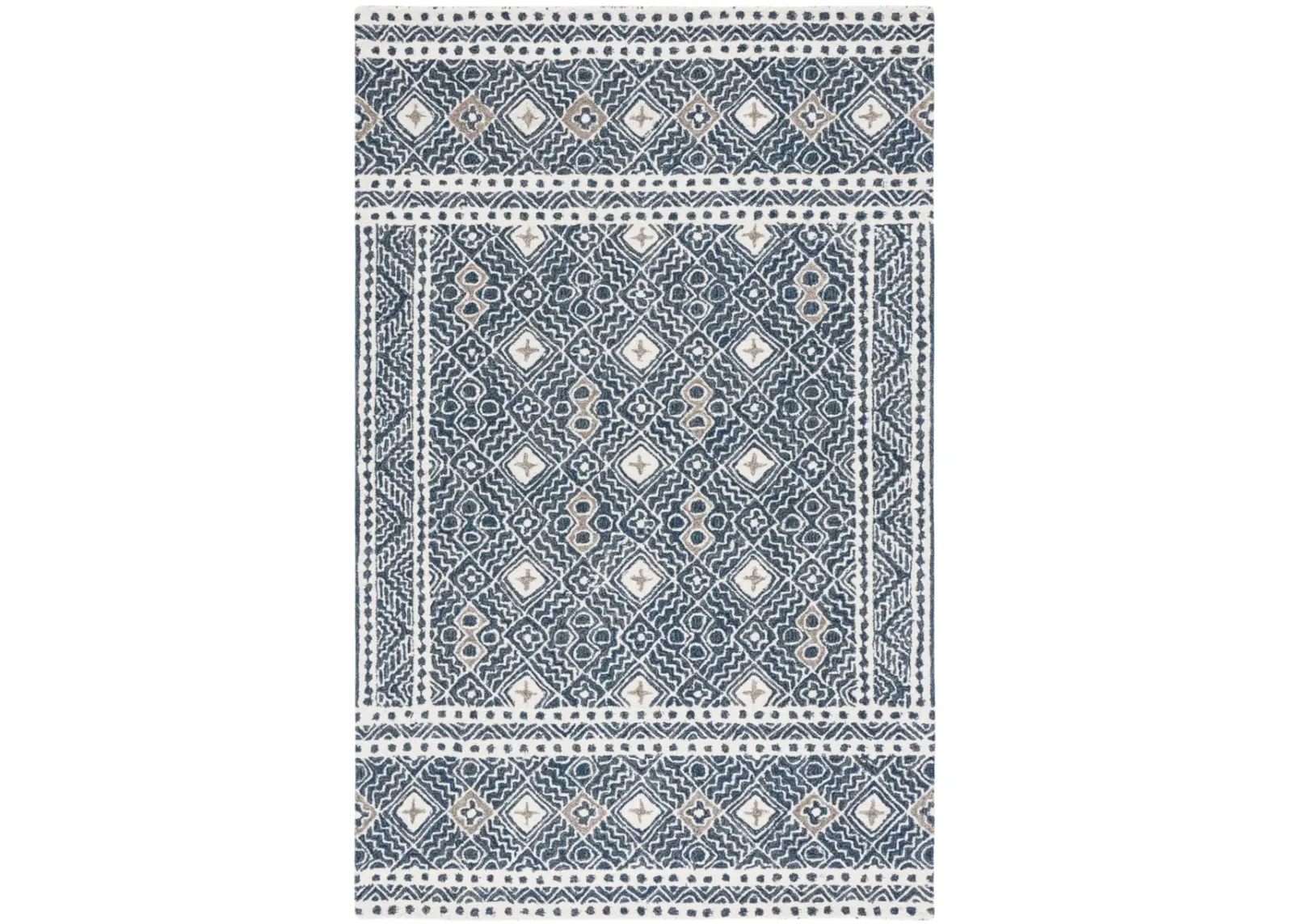 MICRO-LOOP 803 NAVY  5' x 8' Medium Rectangle Rug