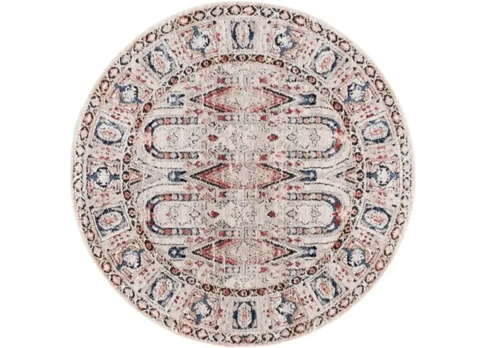 LUNA 101 Multi 6'-7' X 6'-7' Round Round Rug