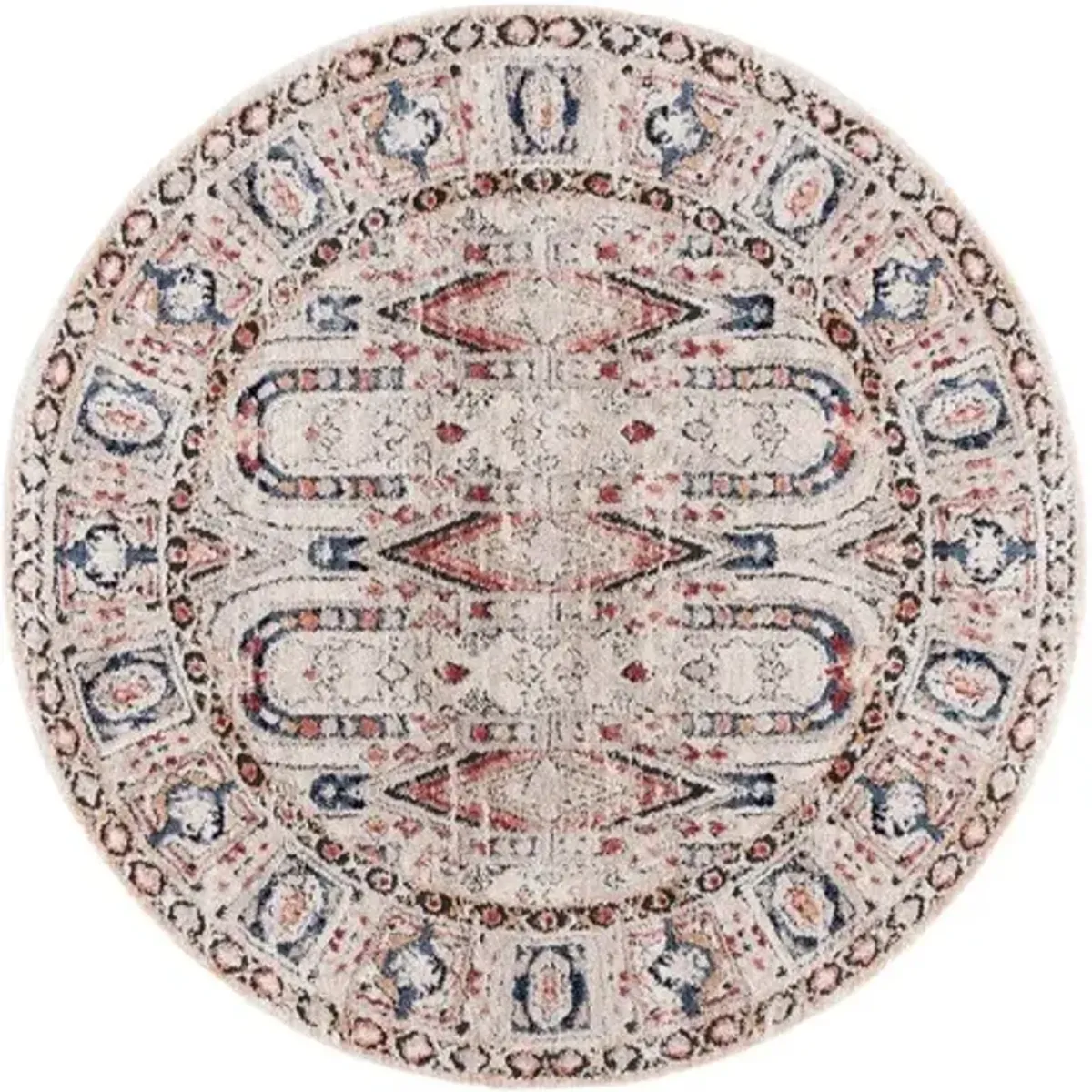 LUNA 101 Multi 6'-7' X 6'-7' Round Round Rug