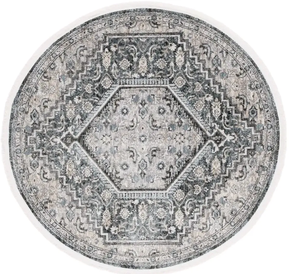 ARTIFACT 552 GREY  6'-7' X 6'-7' Round Round Rug