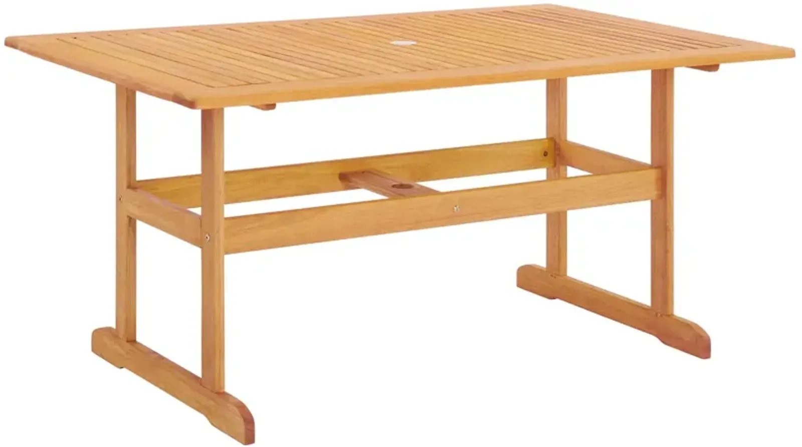 Hatteras Rectangle Outdoor Eucalyptus Wood Dining Table