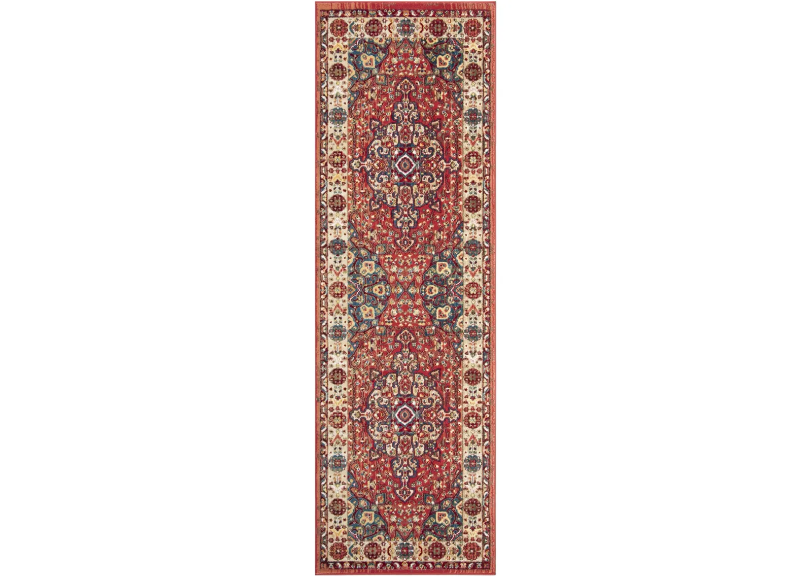 KASHAN 305 RED  2'-6' x 6' Runner Rug