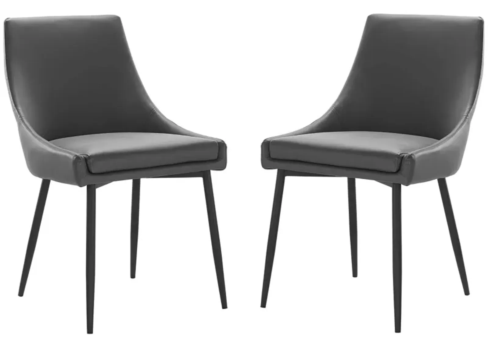 Viscount Vegan Leather Dining Chairs - Set of 2