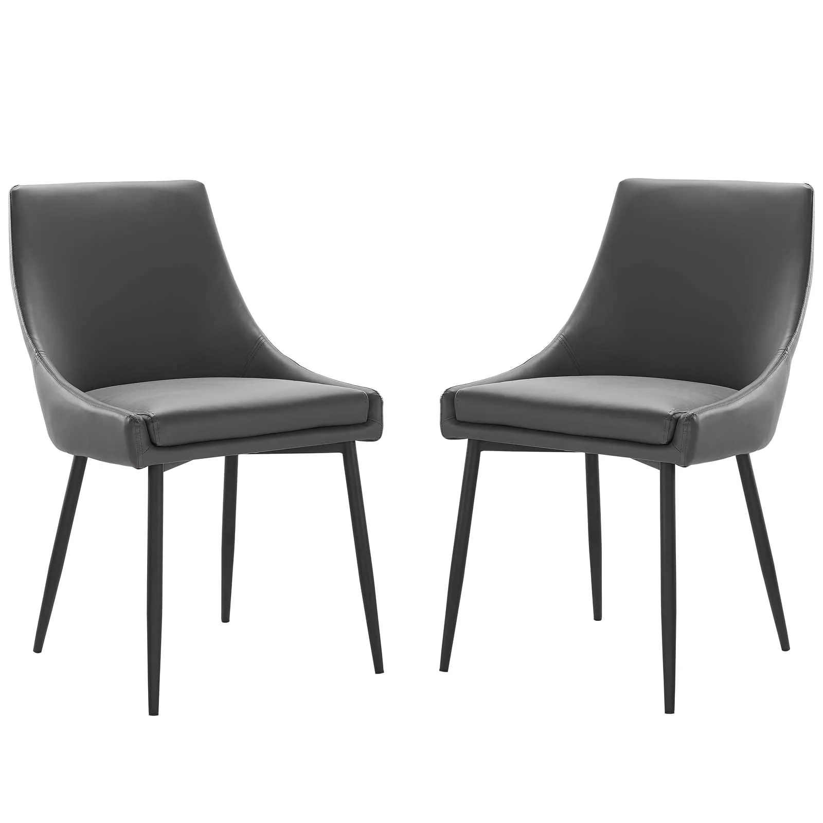 Viscount Vegan Leather Dining Chairs - Set of 2