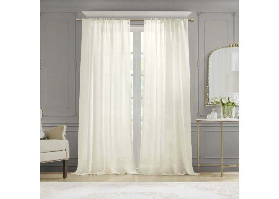 Croscill Classics Cornelli Ivory Embroidery Curtain Panel (Single)