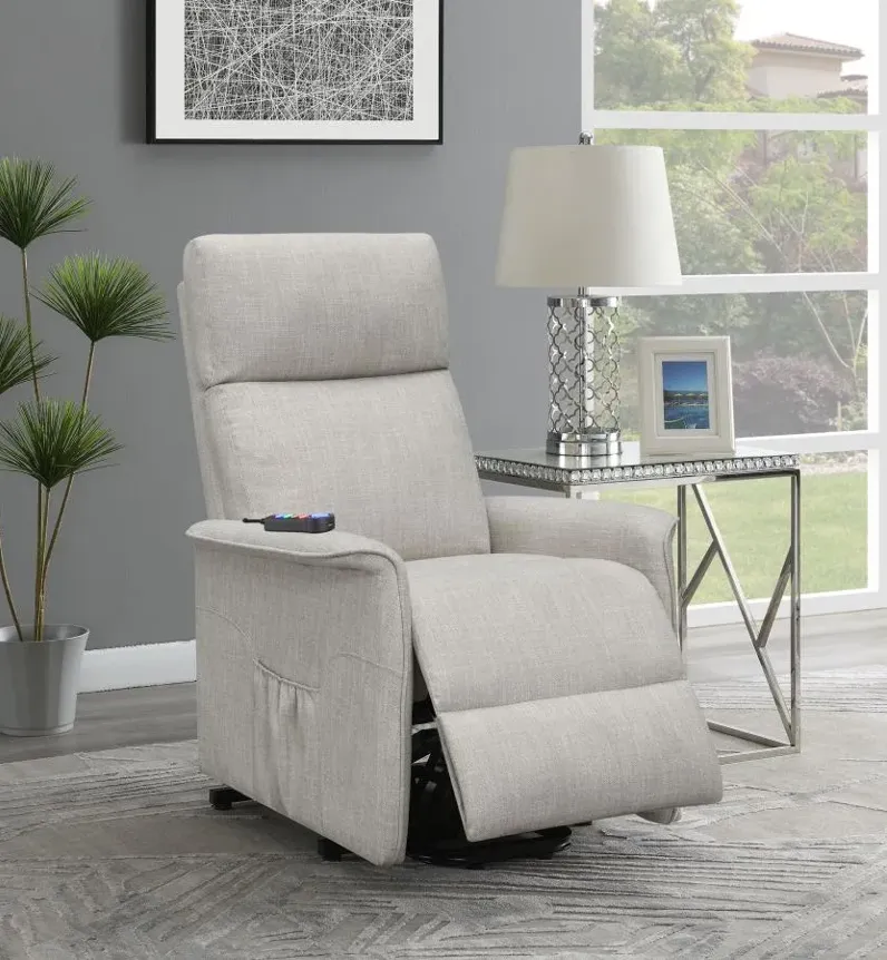 Herrera Power Lift Recliner with Wired Remote Beige