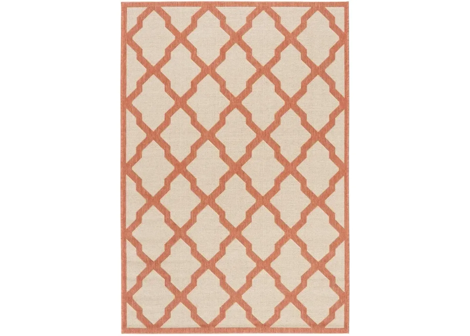 LINDEN 122 Collection LND122R-5 Cream / Rust 5'-3" X 7'-6"