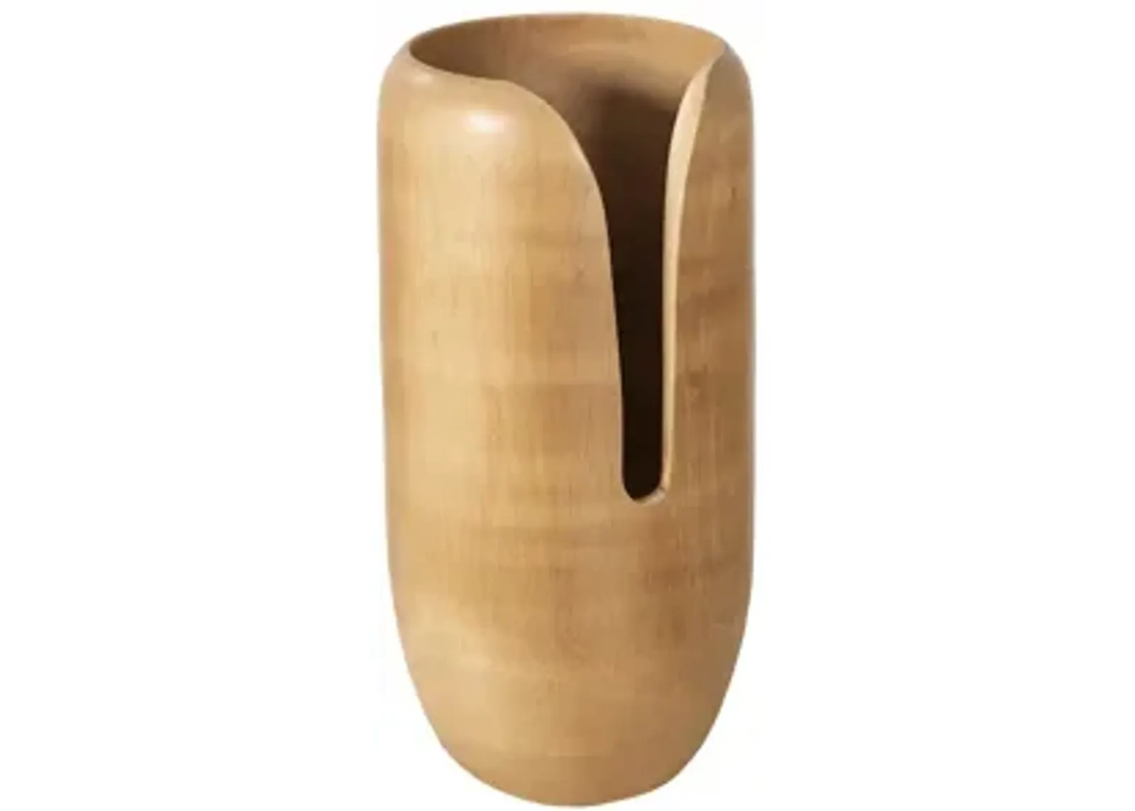 Interval Wood Vase, Natural, Small