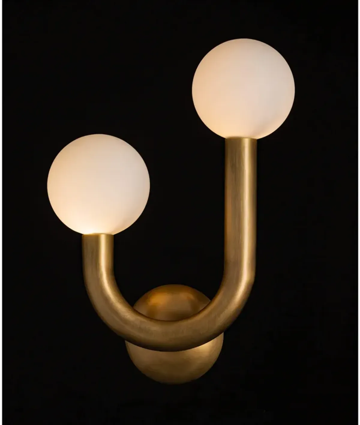 Happy Natural Brass Left Sconce 