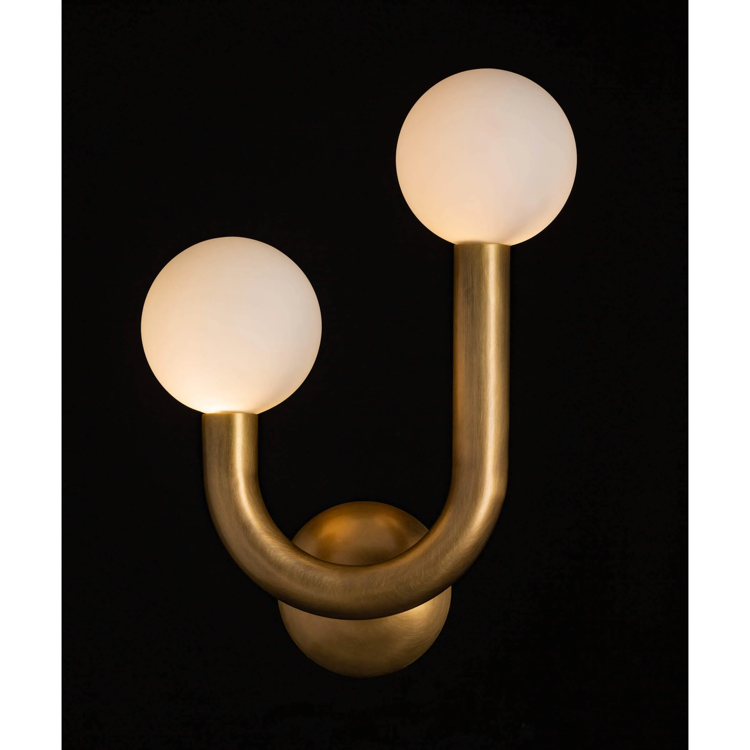 Happy Natural Brass Left Sconce 