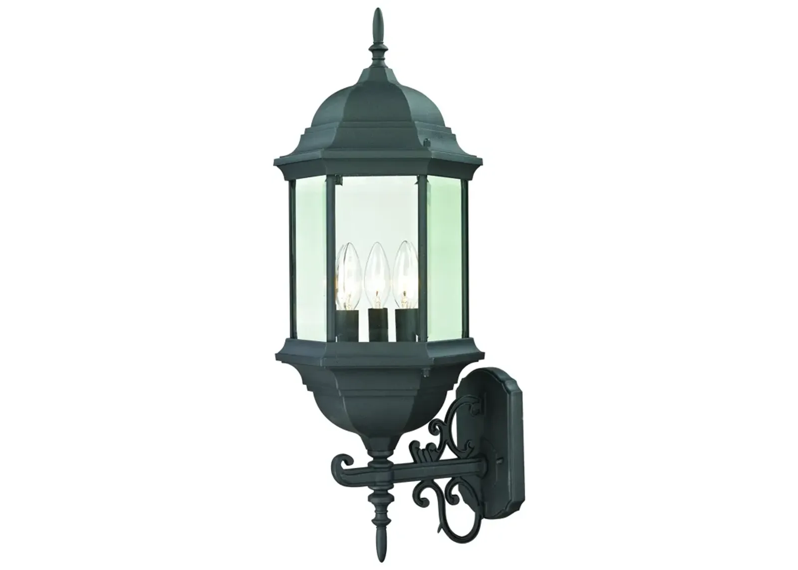 Spring Lake 25" High 3-Light Outdoor Sconce - Matte Textured Black