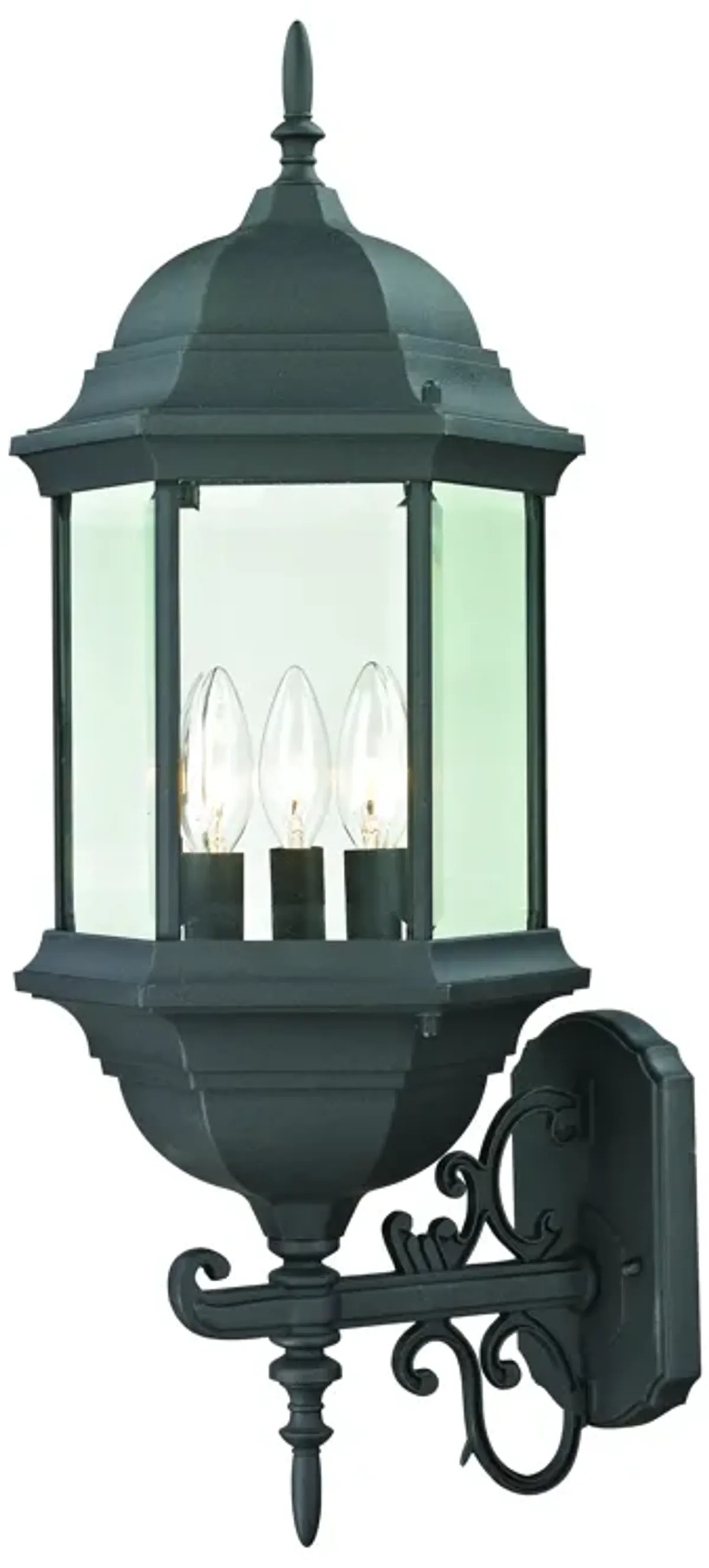 Spring Lake 25" High 3-Light Outdoor Sconce - Matte Textured Black