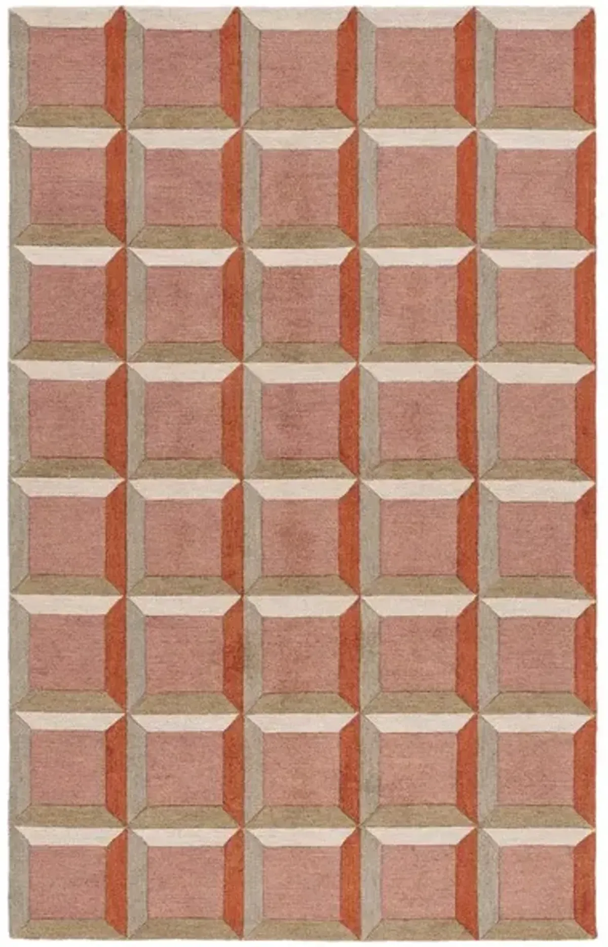 GENRE 101 CHECKERED Pink 3' X 5' Small Rectangle Rug