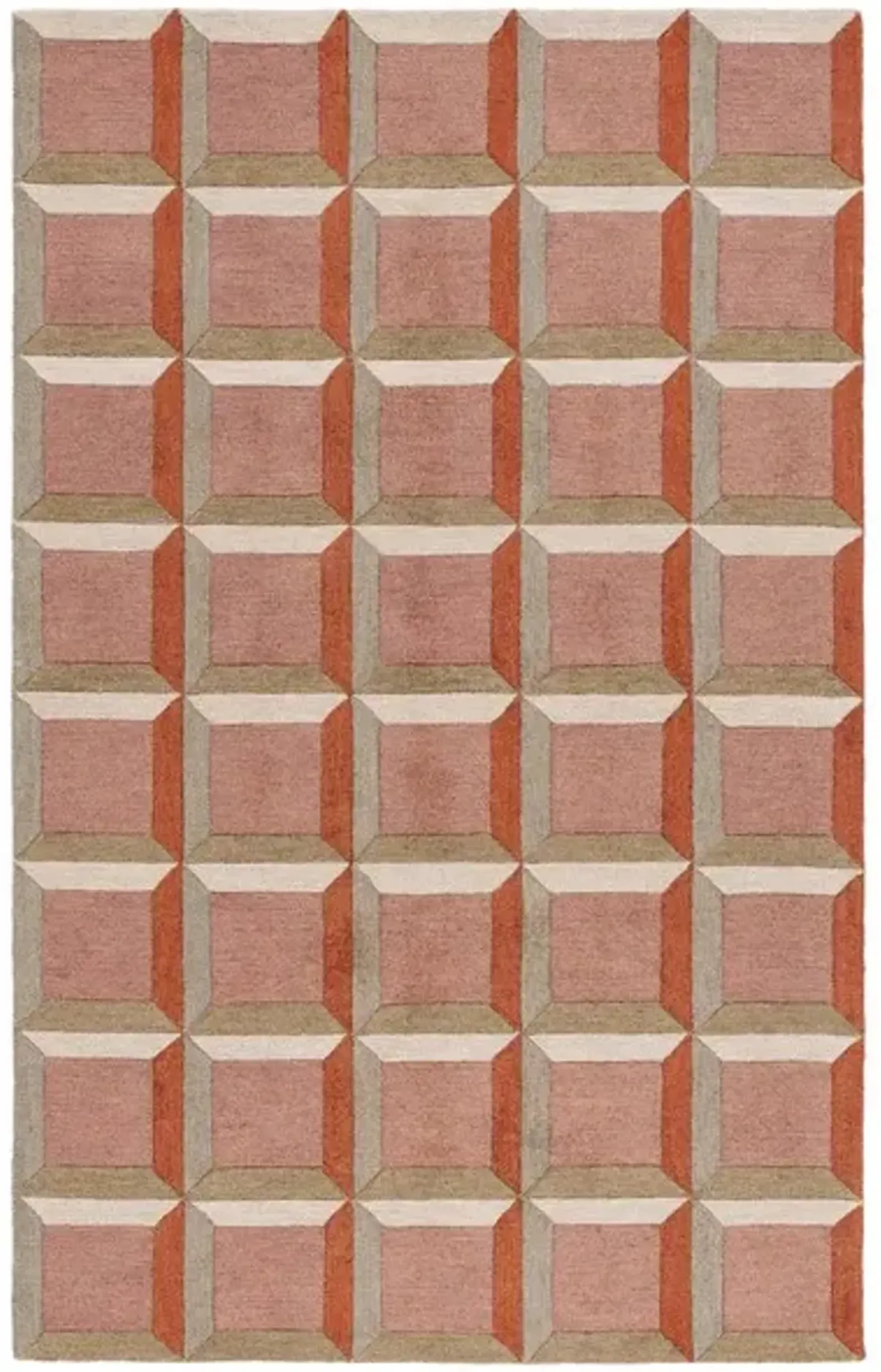 GENRE 101 CHECKERED Pink 3' X 5' Small Rectangle Rug