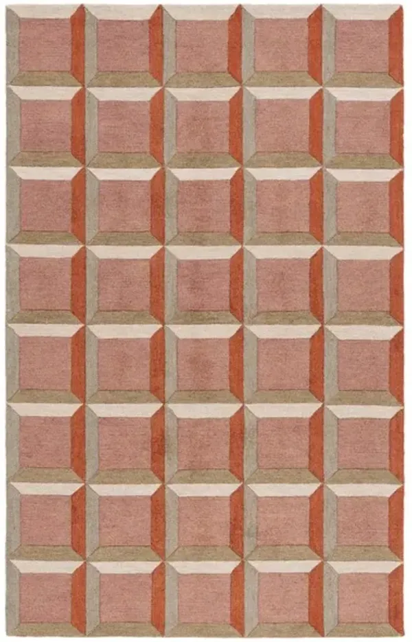 GENRE 101 CHECKERED Pink 3' X 5' Small Rectangle Rug